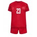 Tanie Strój piłkarski Dania Pierre-Emile Hojbjerg #23 Koszulka Podstawowej dla dziecięce MŚ 2022 Krótkie Rękawy (+ szorty)